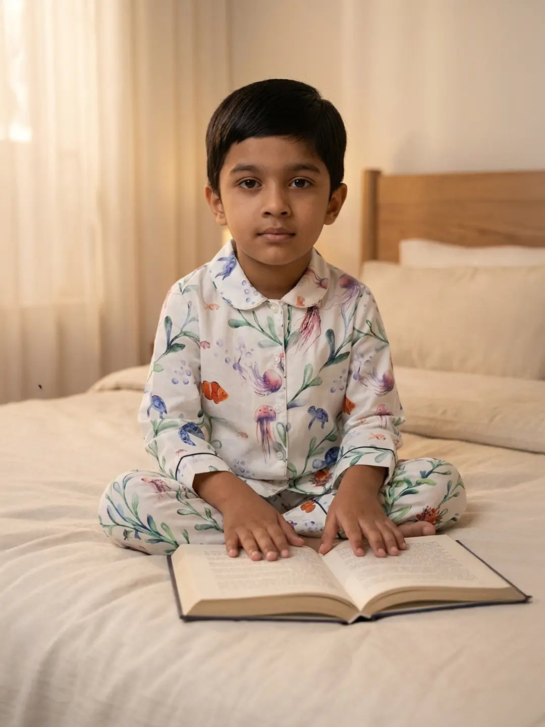 Cotton night suit for kids