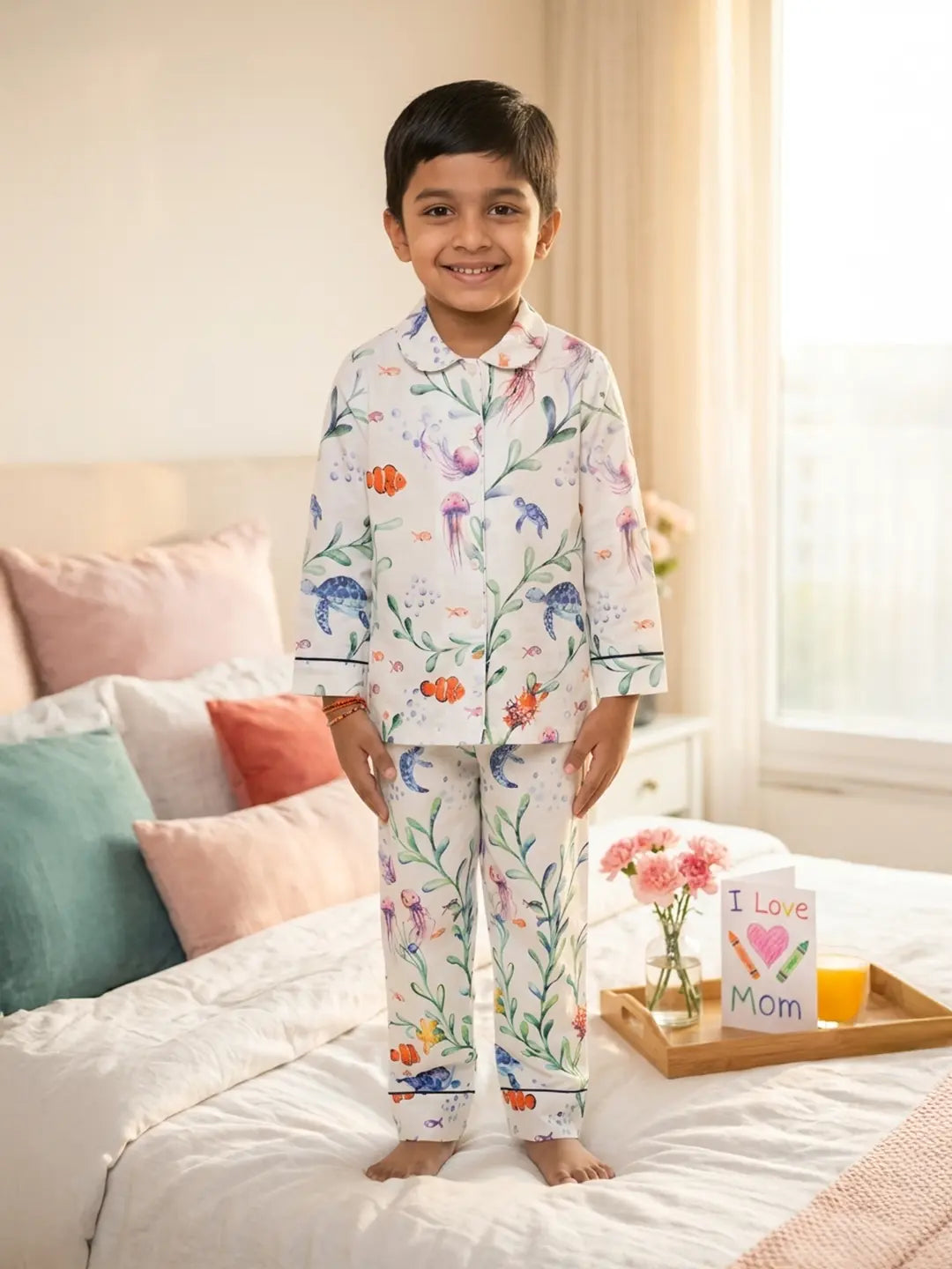 Cotton night suit for kids