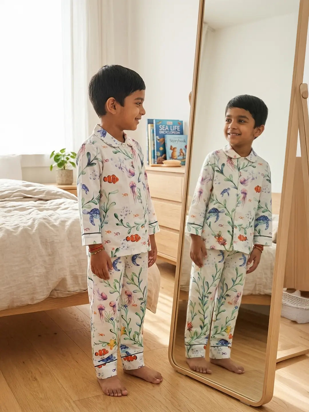 Cotton night suit for kids