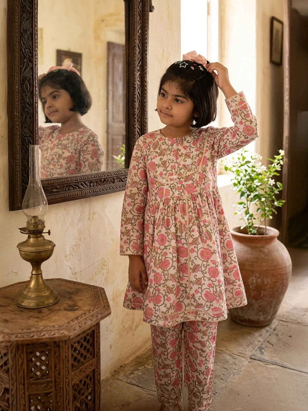 Cotton suit for girls