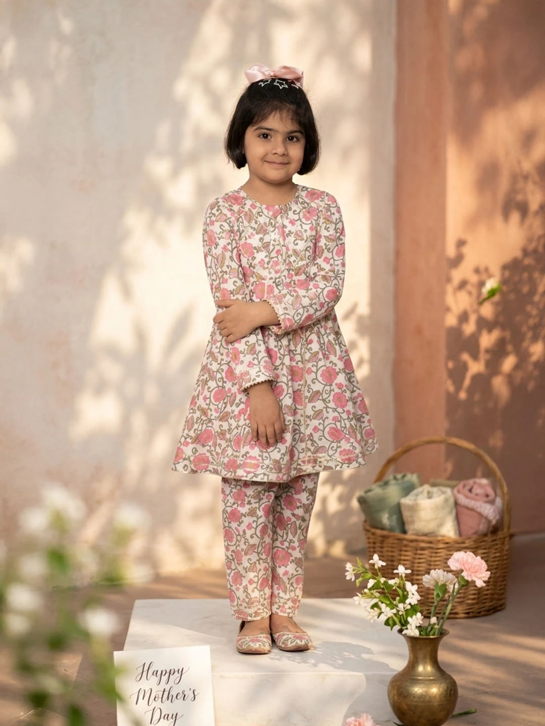 Cotton suit for girls