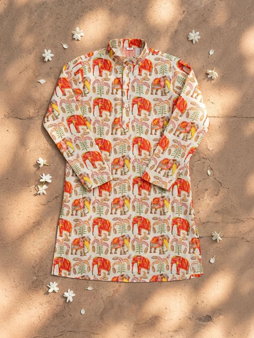 Elephant print cotton Kurta Pajama