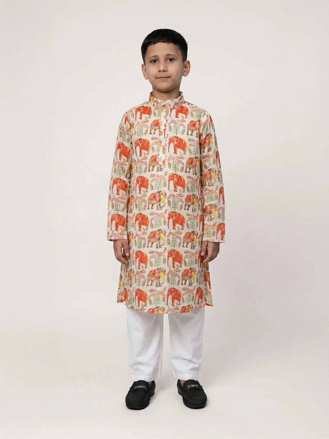 Elephant print cotton Kurta Pajama