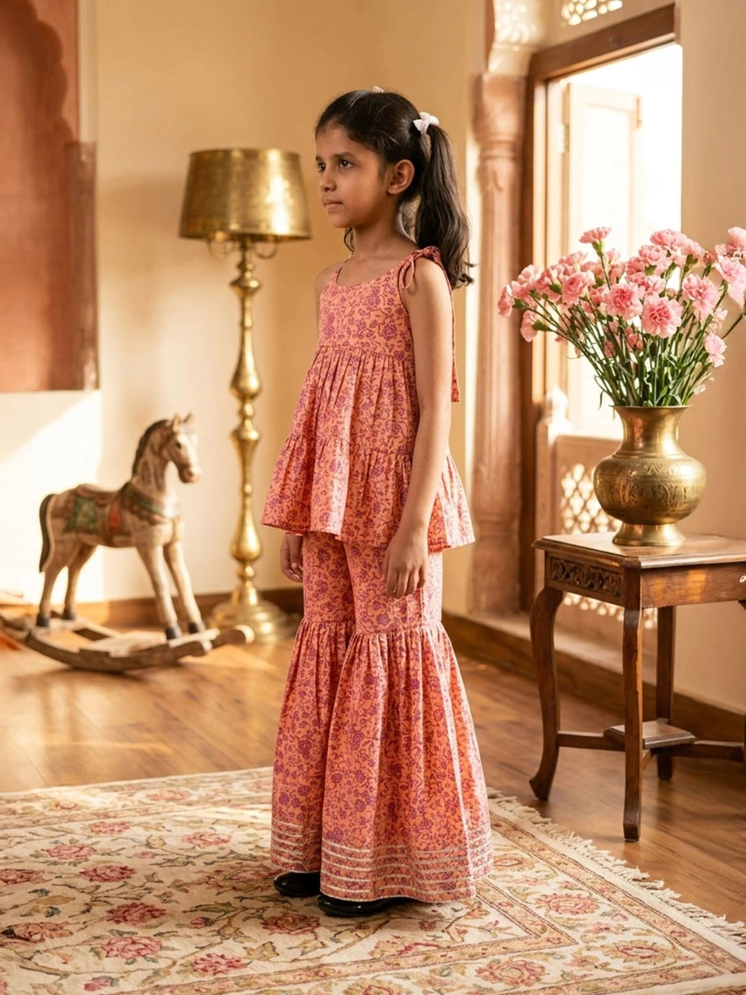 Glace cotton sharara set for girls