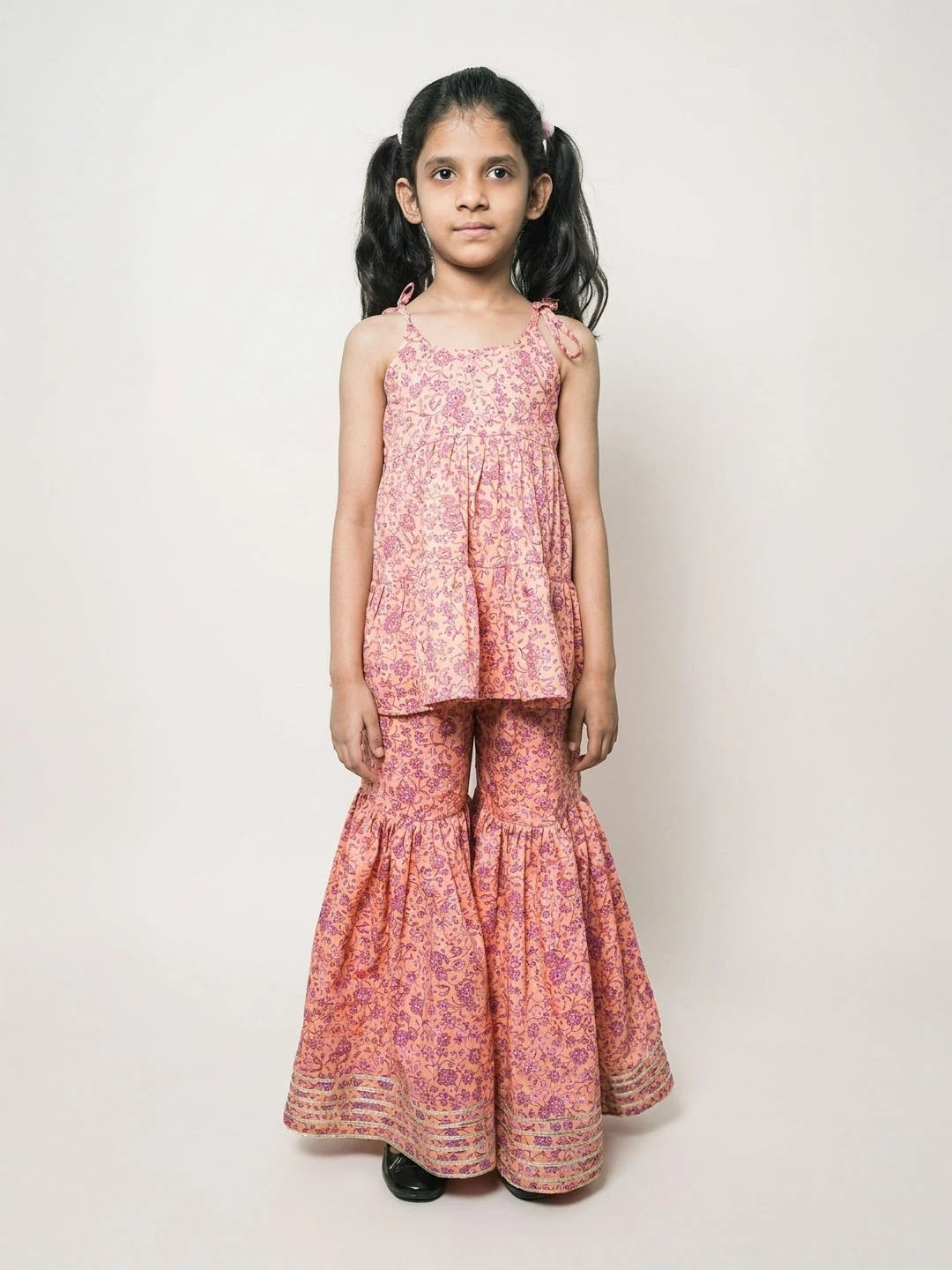 Glace cotton sharara set for girls