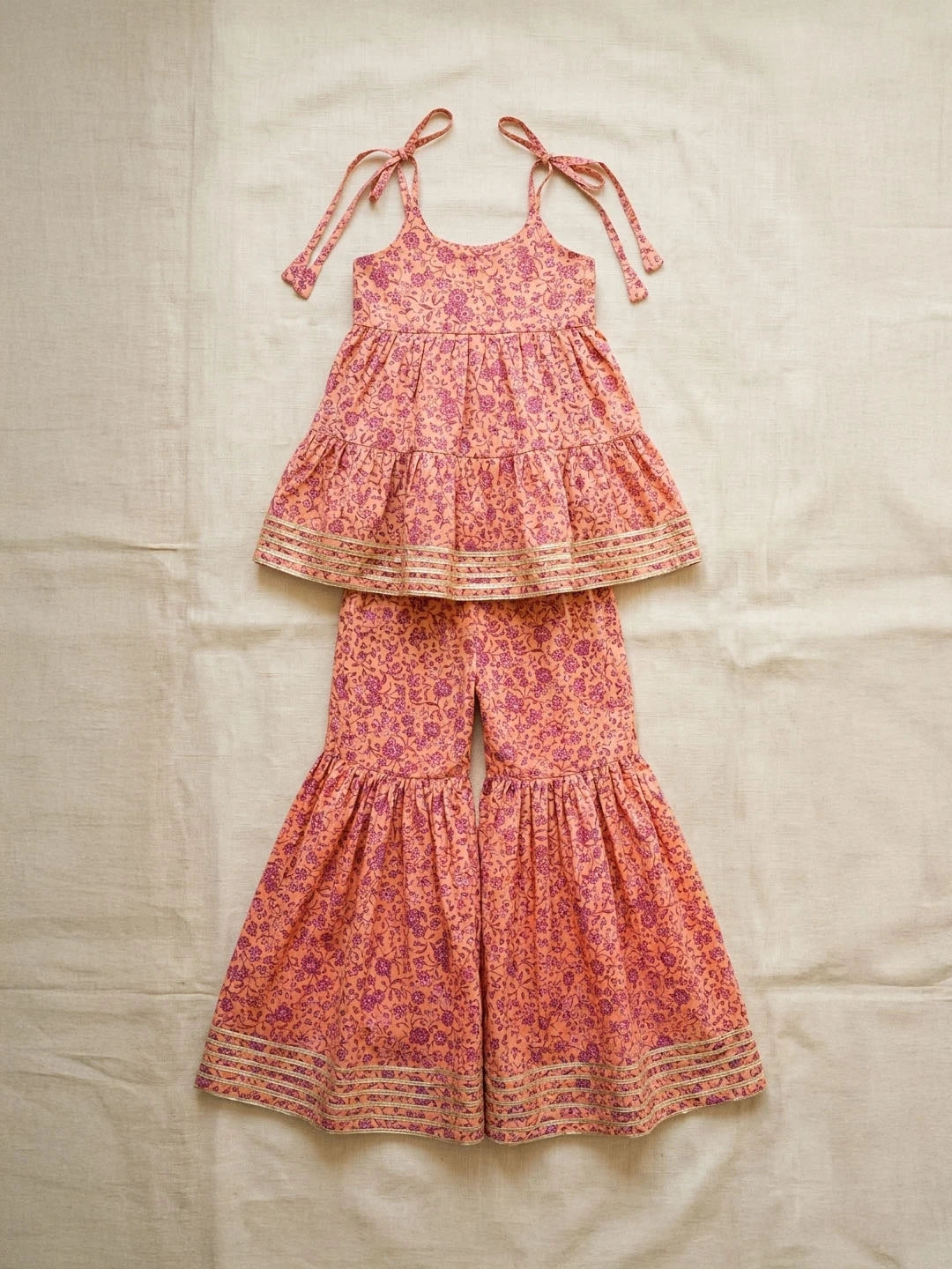Glace cotton sharara set for girls