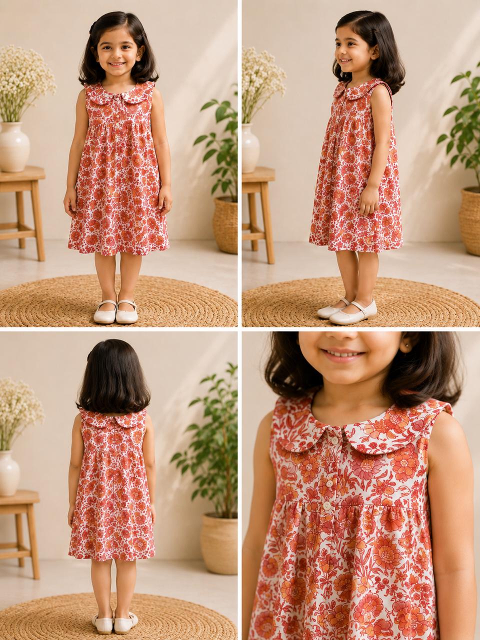 Pure cotton hand block frock