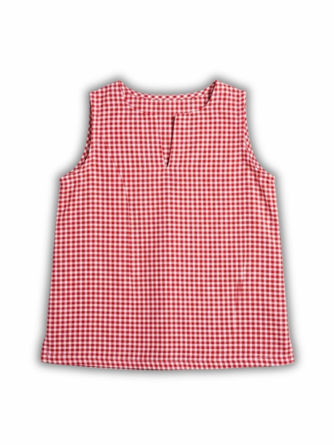 Red and White check coord set for girls