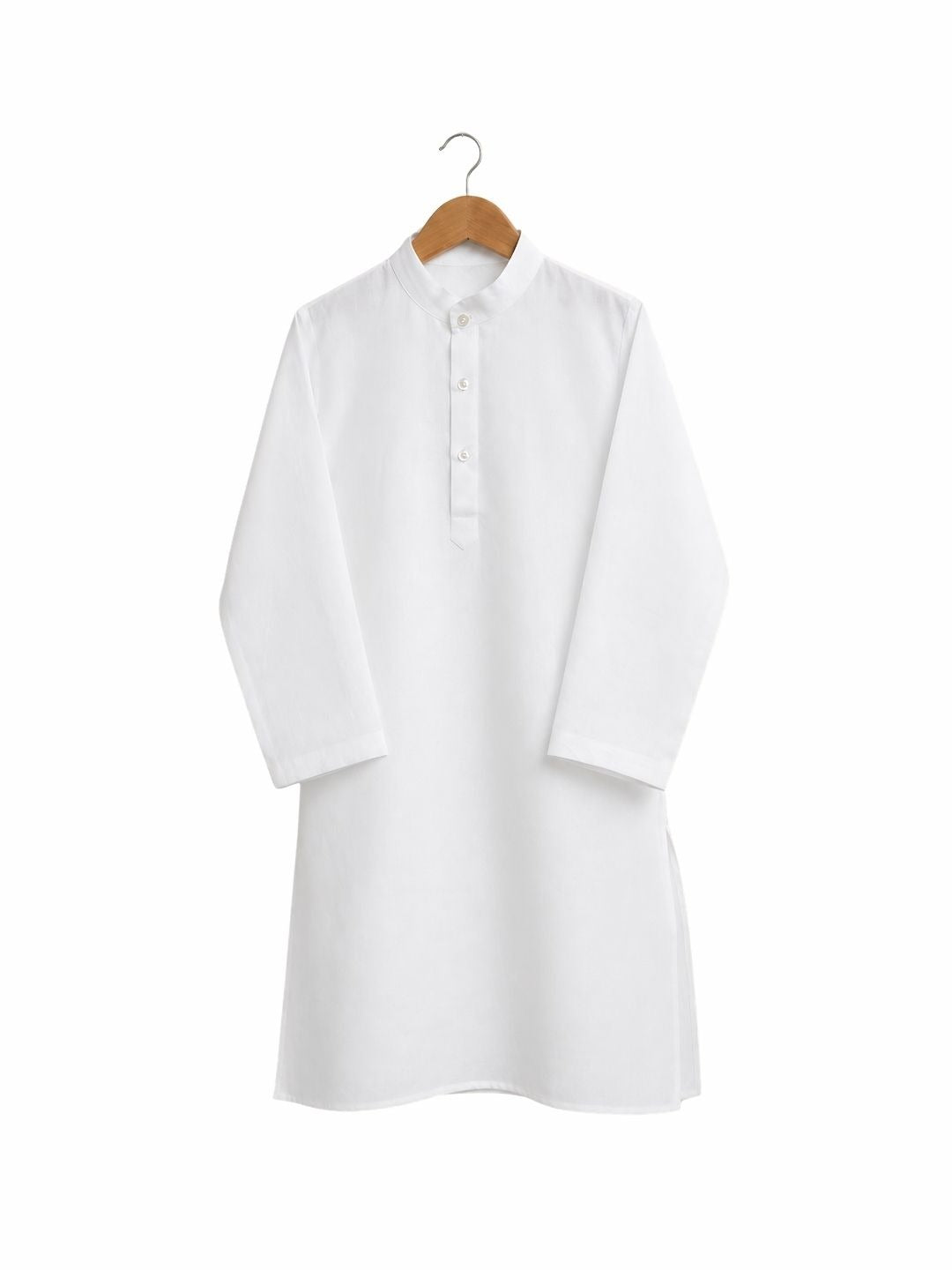 White cotton kurta pajama with Jawahar jacket