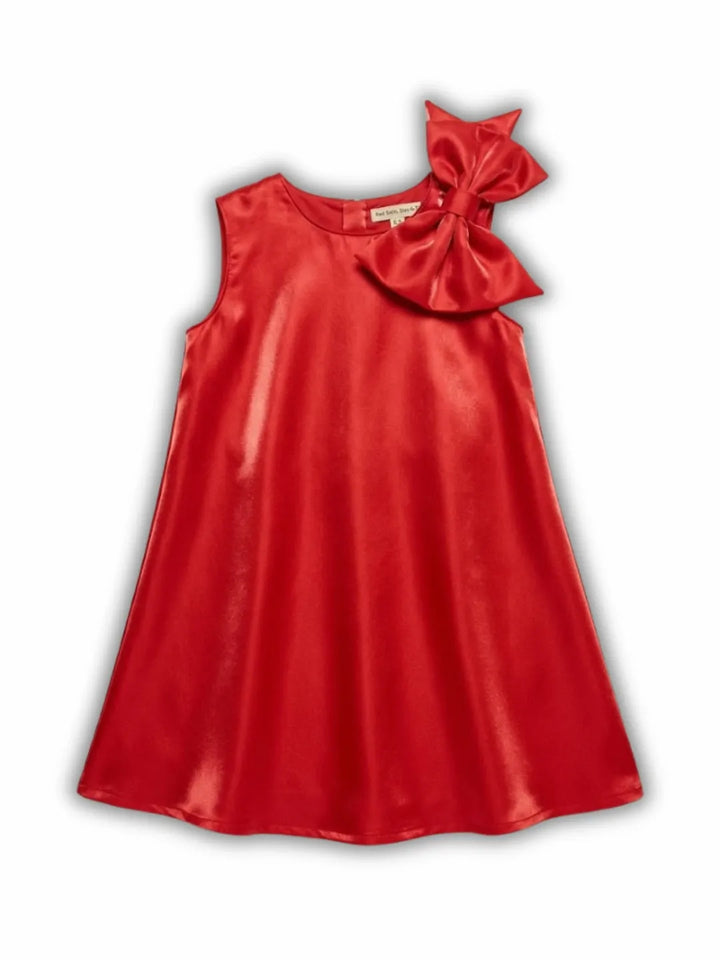 Shimmer satin frock for girls