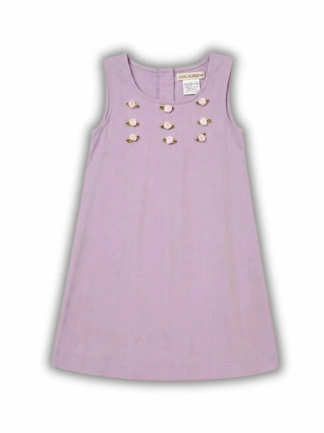 Banana crape mauve color frock with embroidery for girls