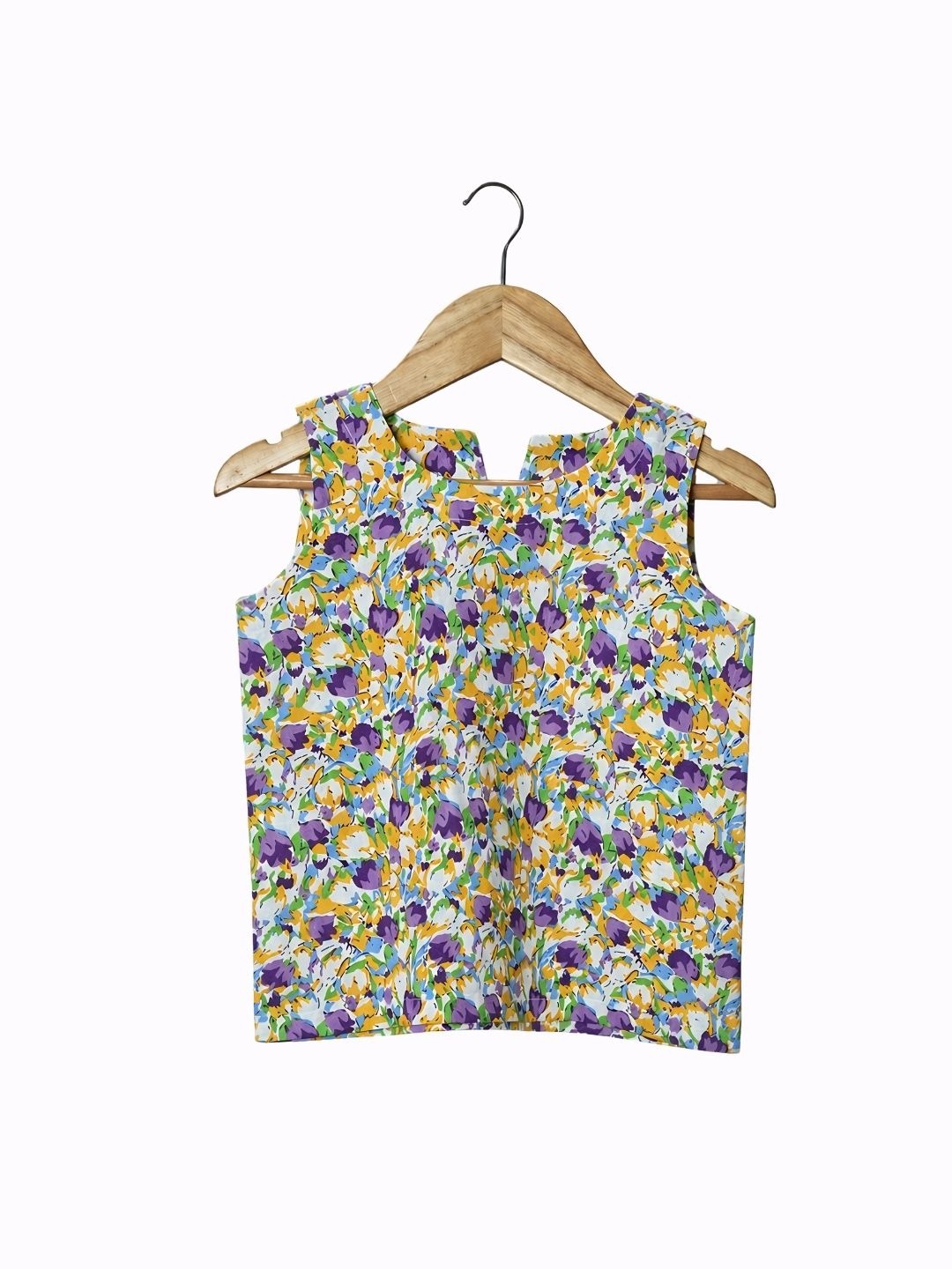 Cotton sleeveless top and shorts for girls