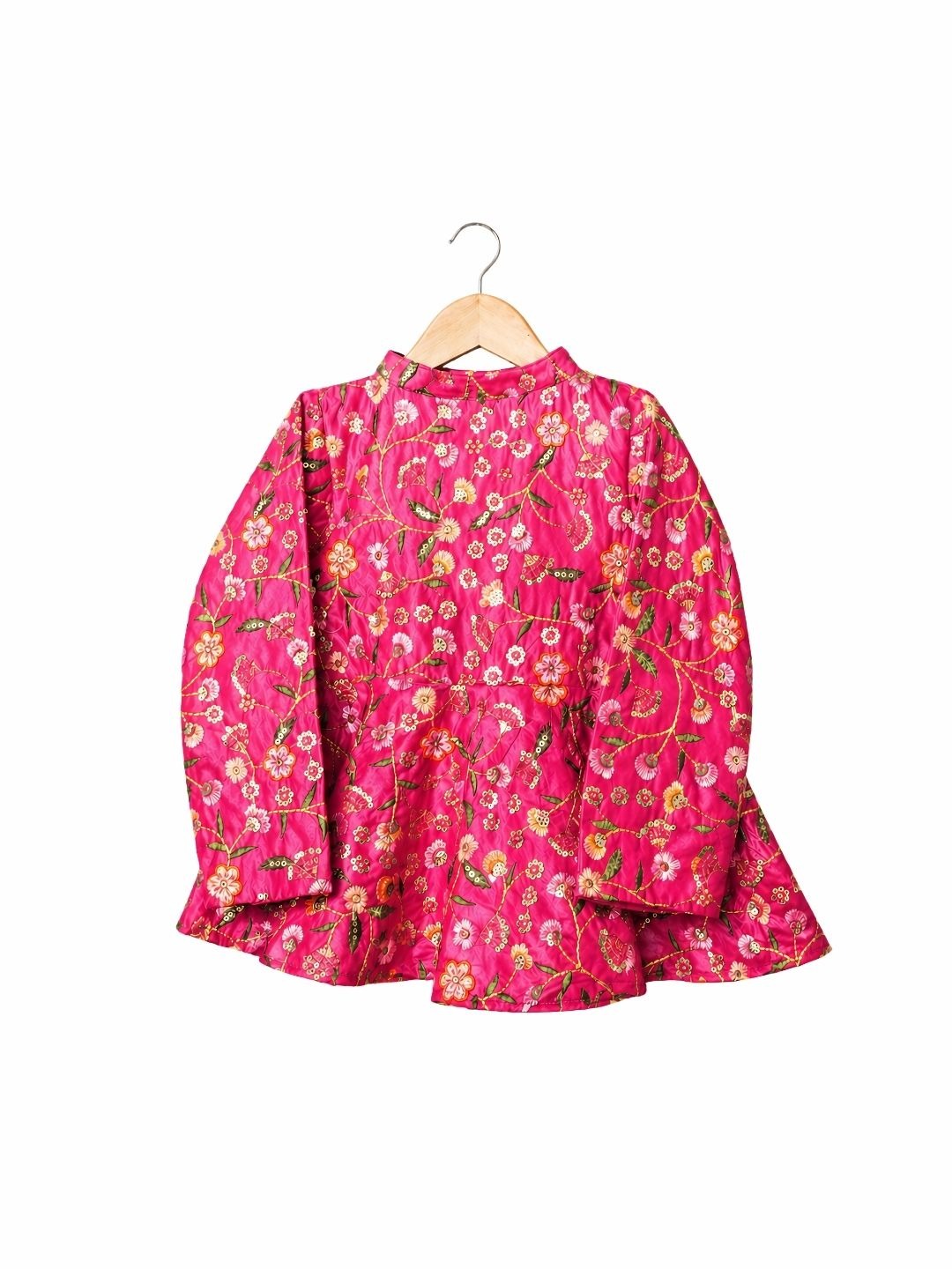Pink lehenga with embroidered top