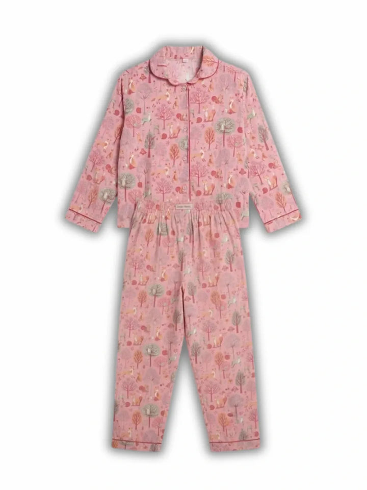 Cotton night suit for girls