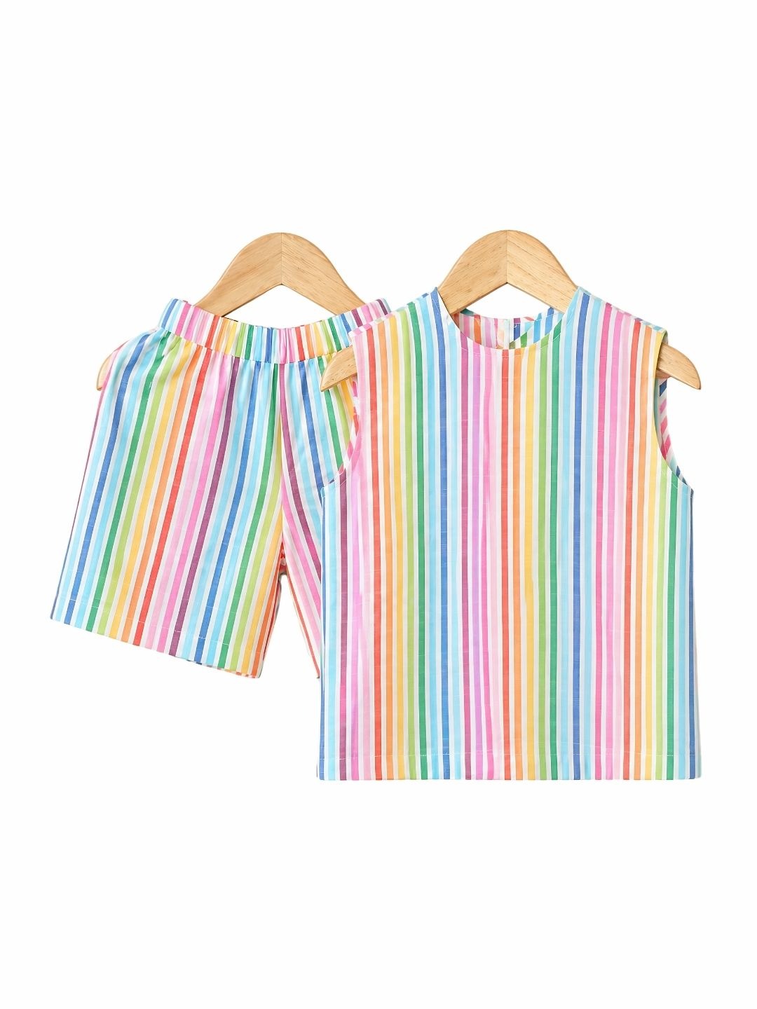Pure cotton multicolour strips coord sets for kids