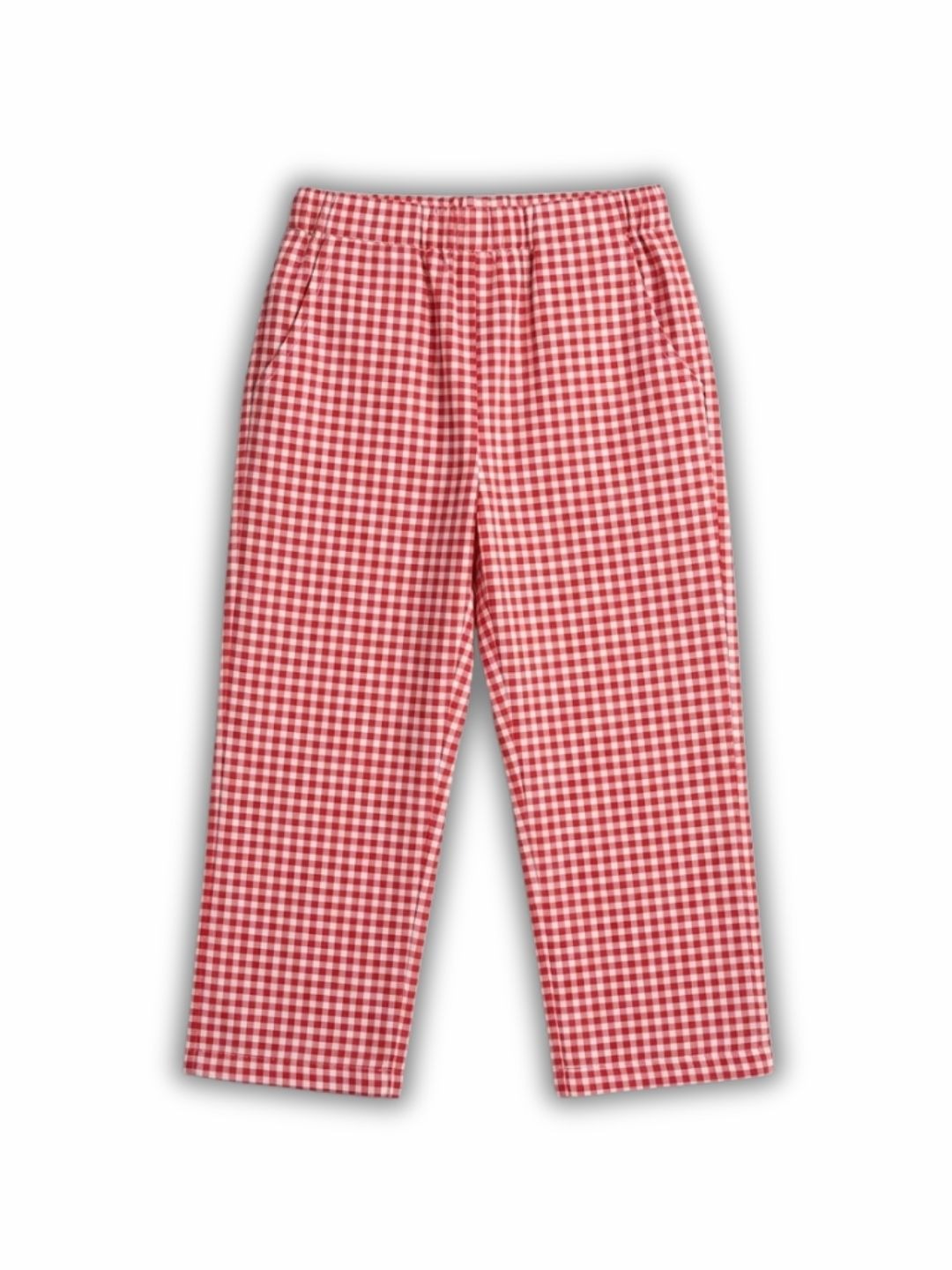 Red and White check coord set for girls