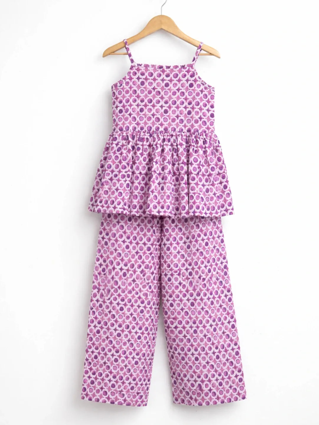 Pure cotton mauve colour coord set for girls
