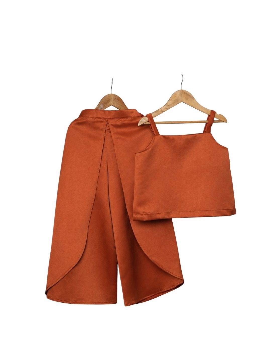 Rust Satin coord set for kids