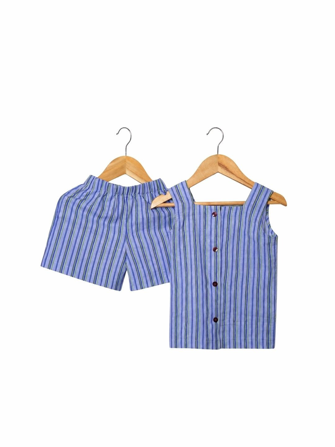 Pure cotton sleeveless coord set for kids