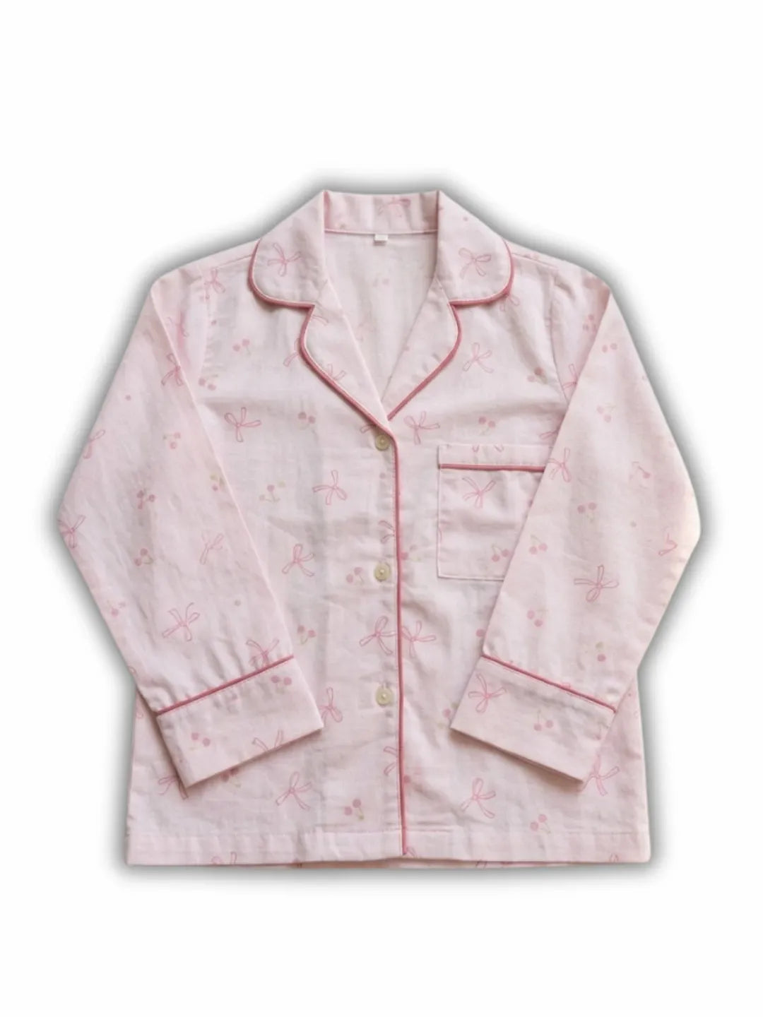 Baby Pink rayon cotton night suit for girls